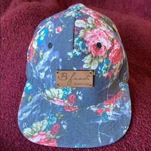 B Fresh denver Colorado denim floral hat flat brim